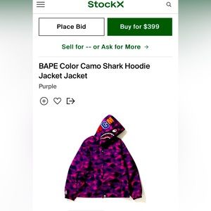 medium Bape sweate in excellent condition.
